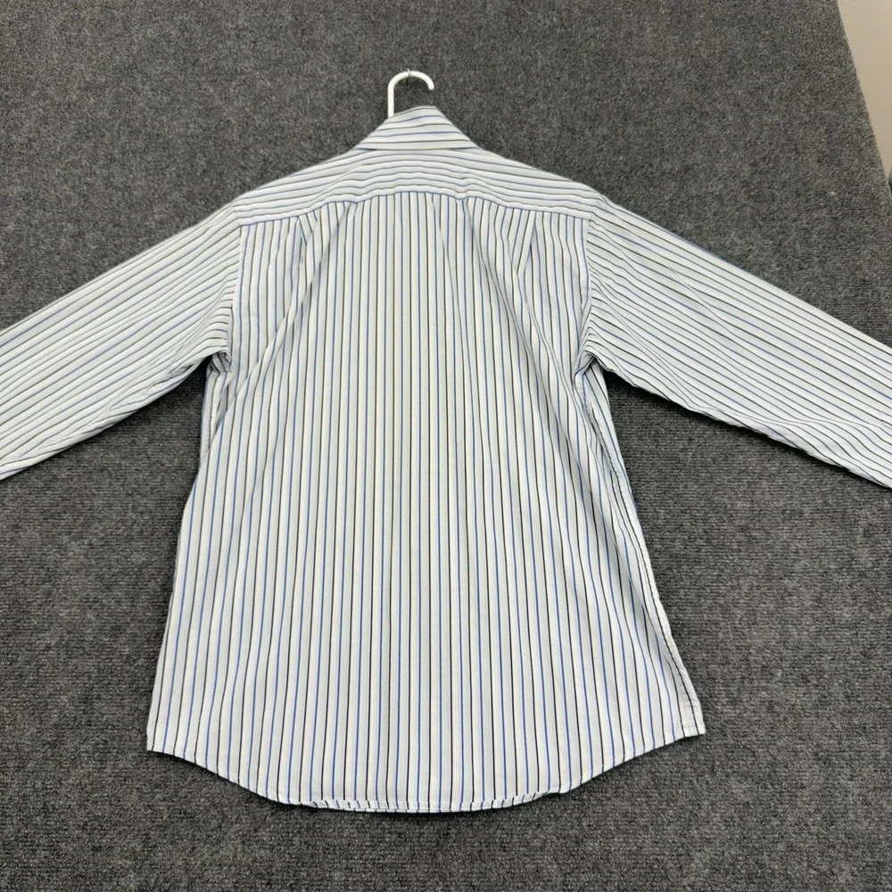 Banana Republic Shirt Mens S Blue White Cotton Striped Long Sleeve Button Down
